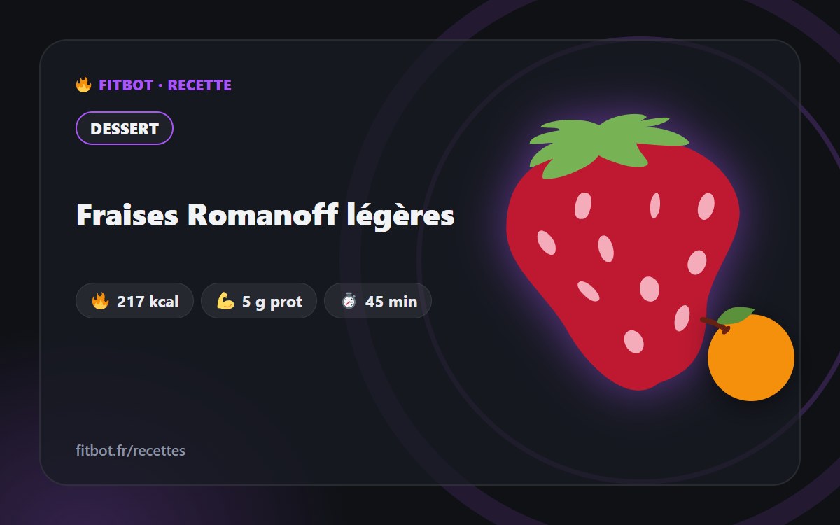 Fraises Romanoff légères