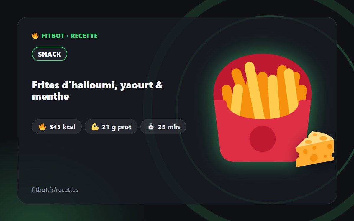 Frites d'halloumi, yaourt & menthe
