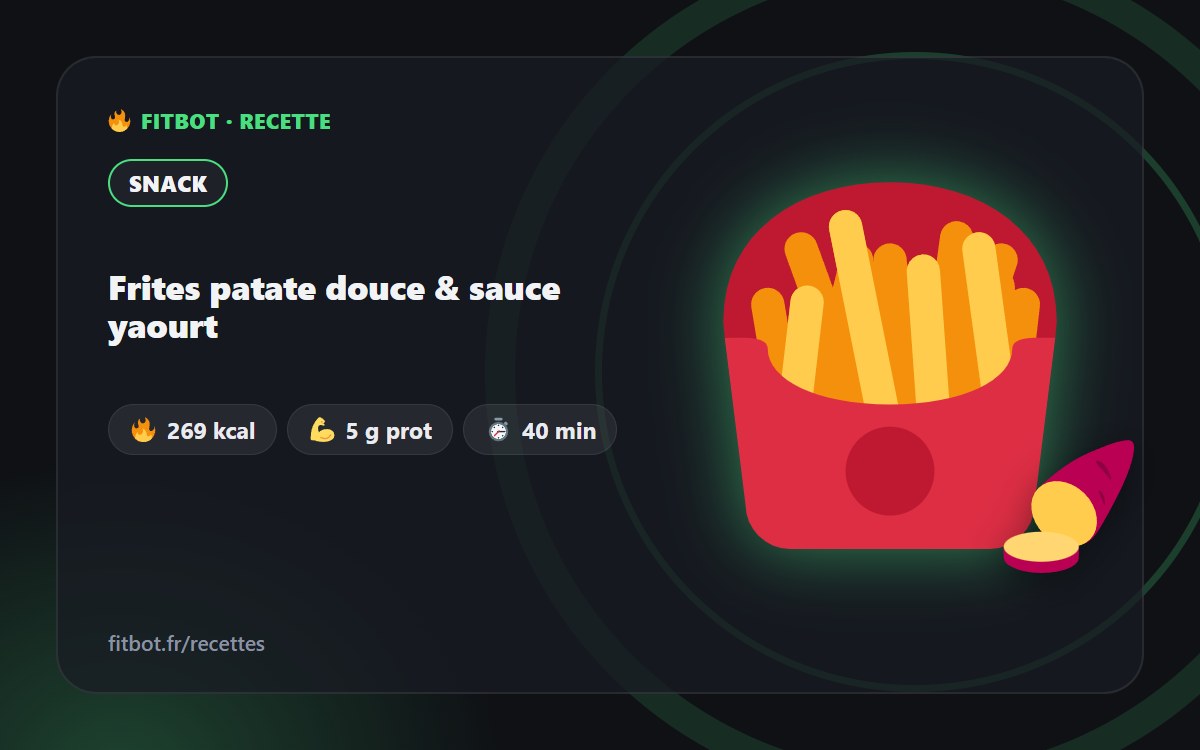 Frites patate douce & sauce yaourt