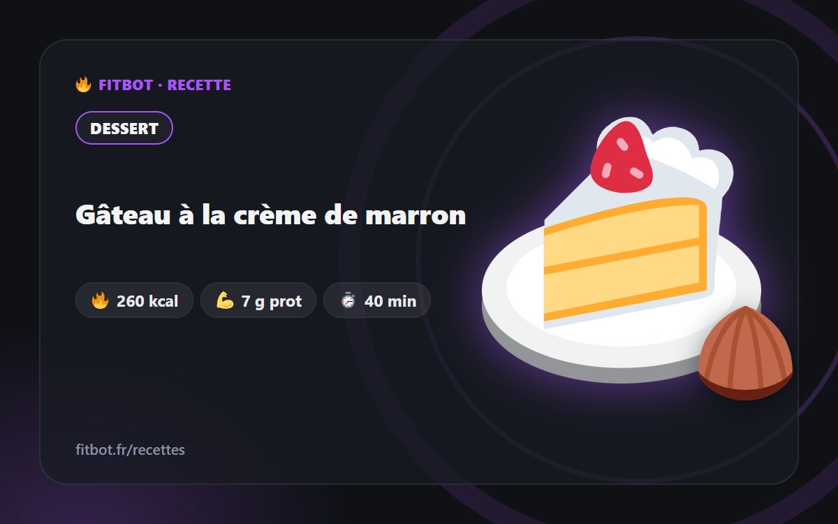 Gâteau à la crème de marron