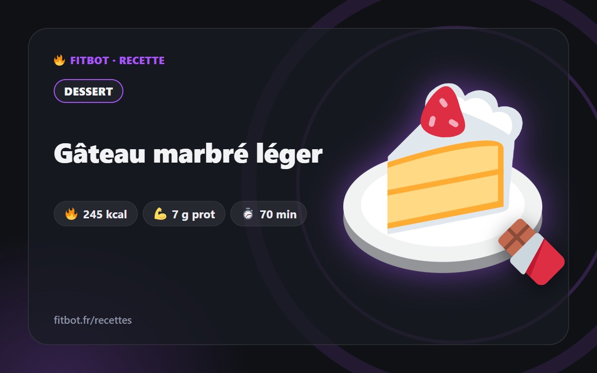 Gâteau marbré léger