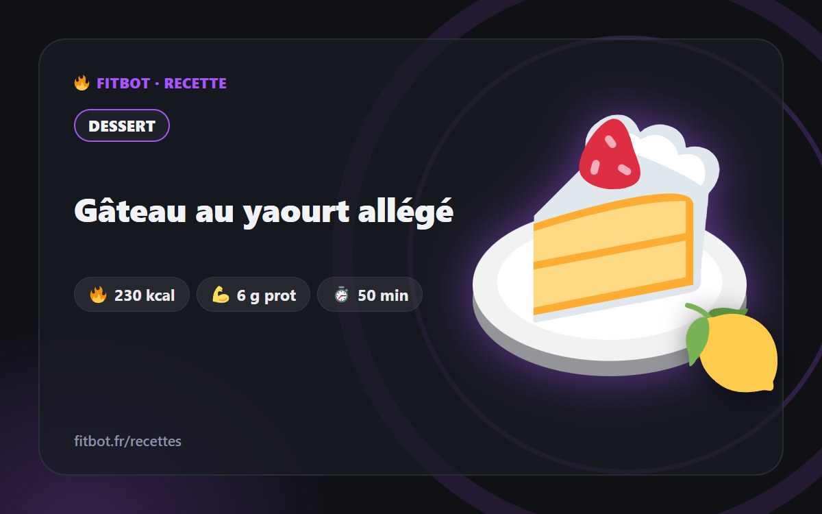 Gâteau au yaourt allégé