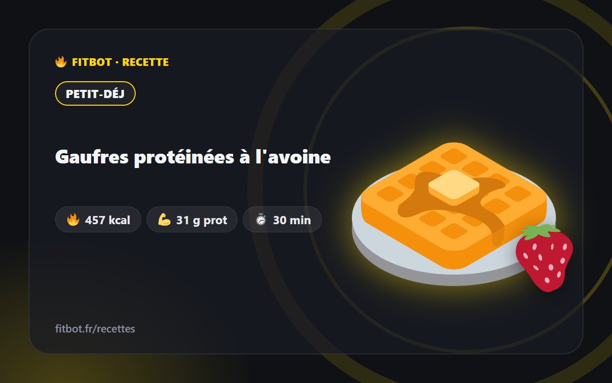 Gaufres protéinées à l'avoine