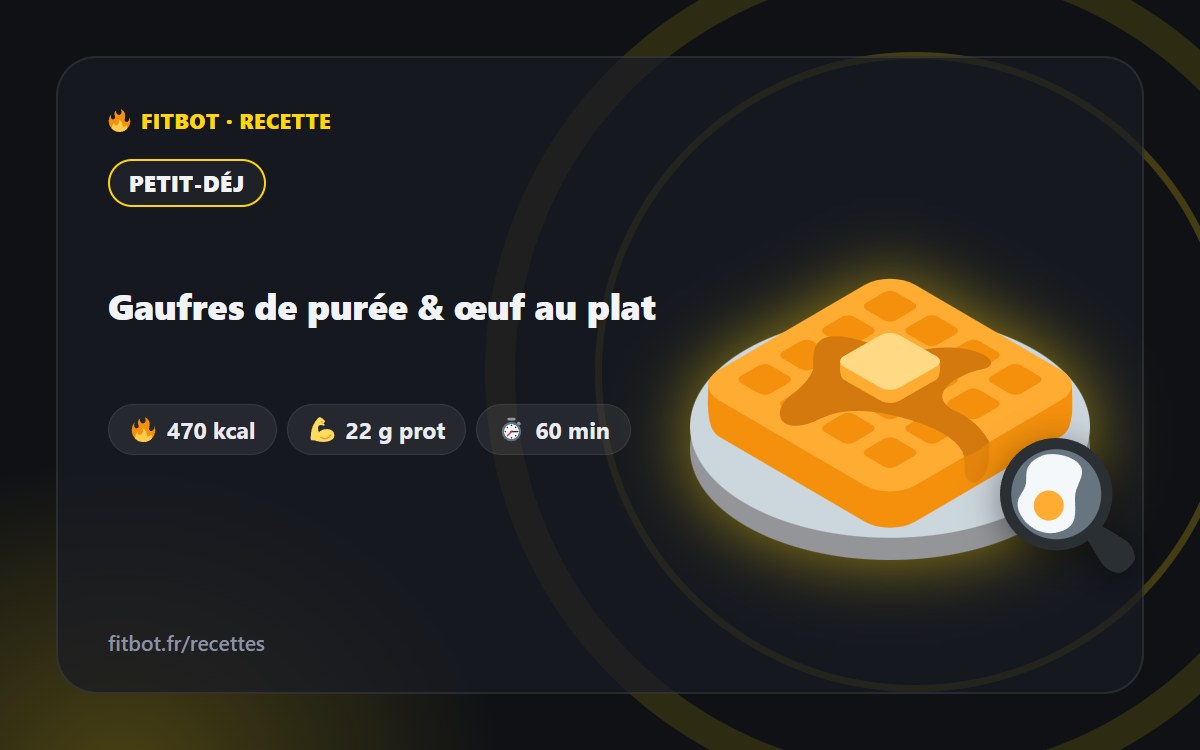 Gaufres de purée & œuf au plat