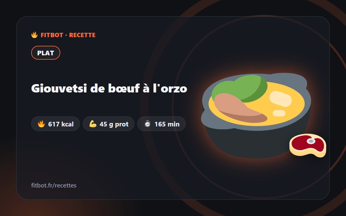 Giouvetsi de bœuf à l'orzo