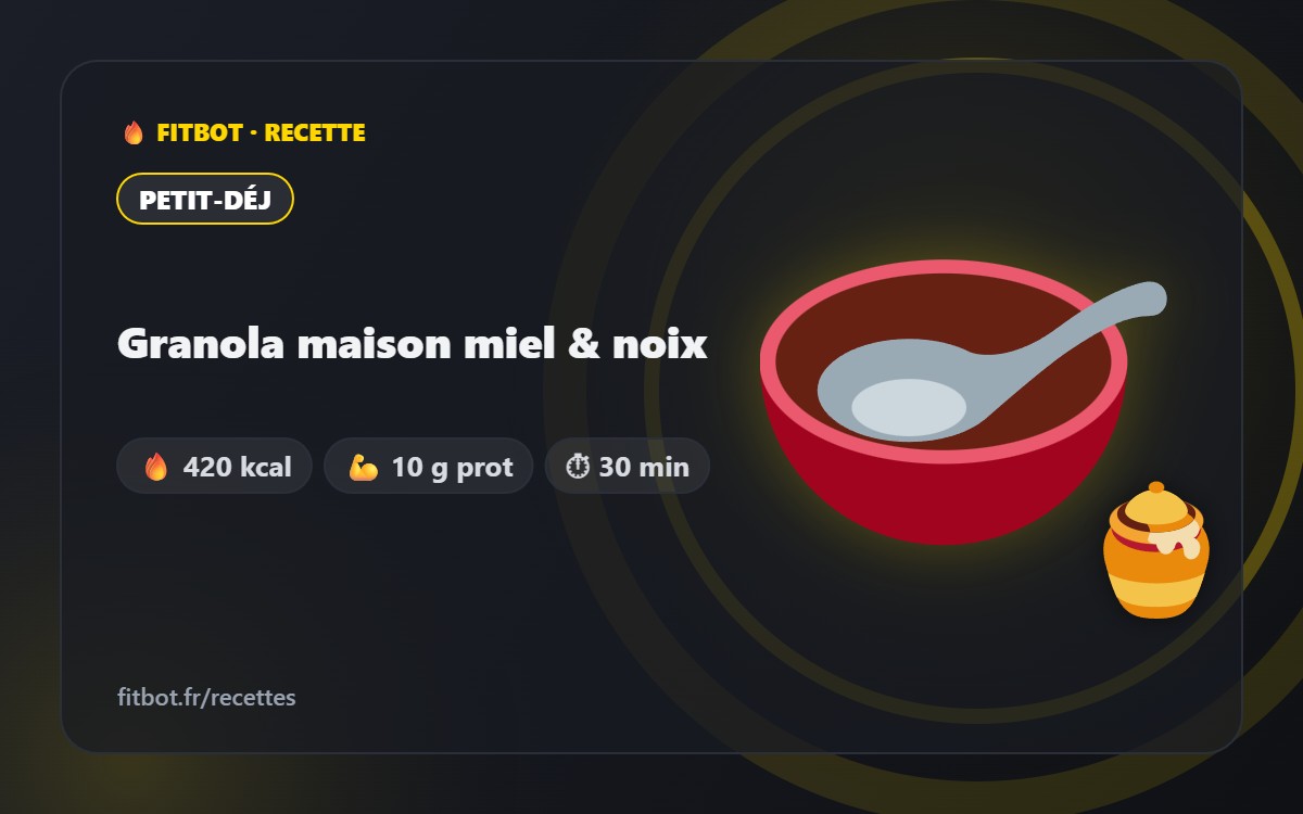 Granola maison miel & noix
