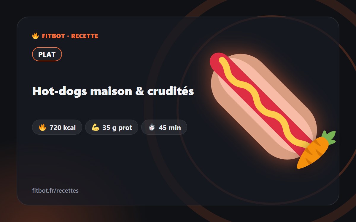 Hot-dogs maison & crudités