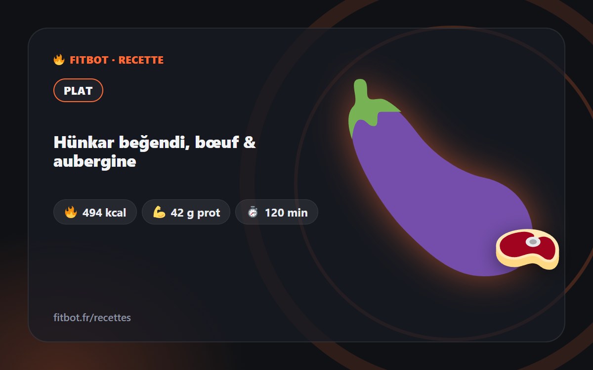 Hünkar beğendi, bœuf & aubergine