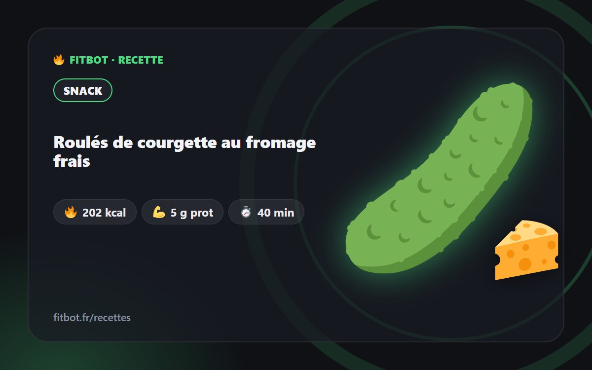 Roulés de courgette au fromage frais