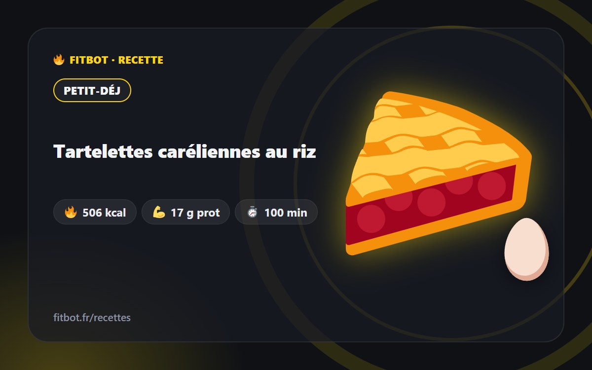 Tartelettes caréliennes au riz