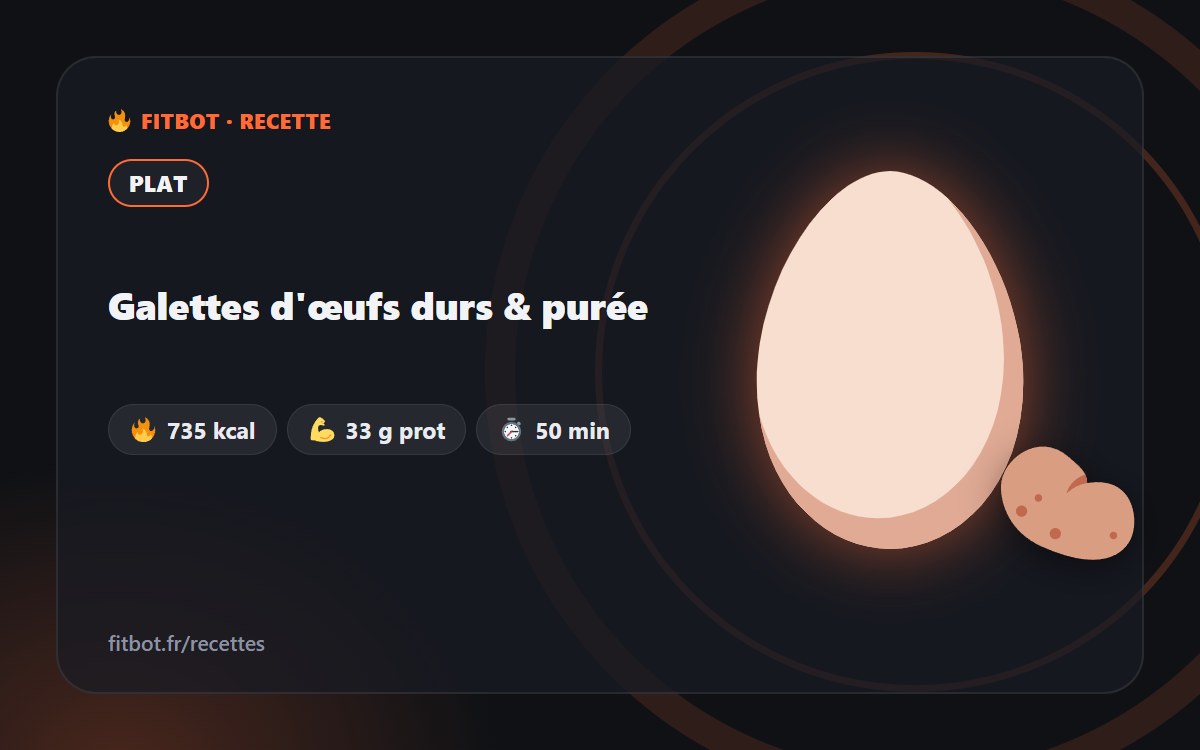 Galettes d'œufs durs & purée