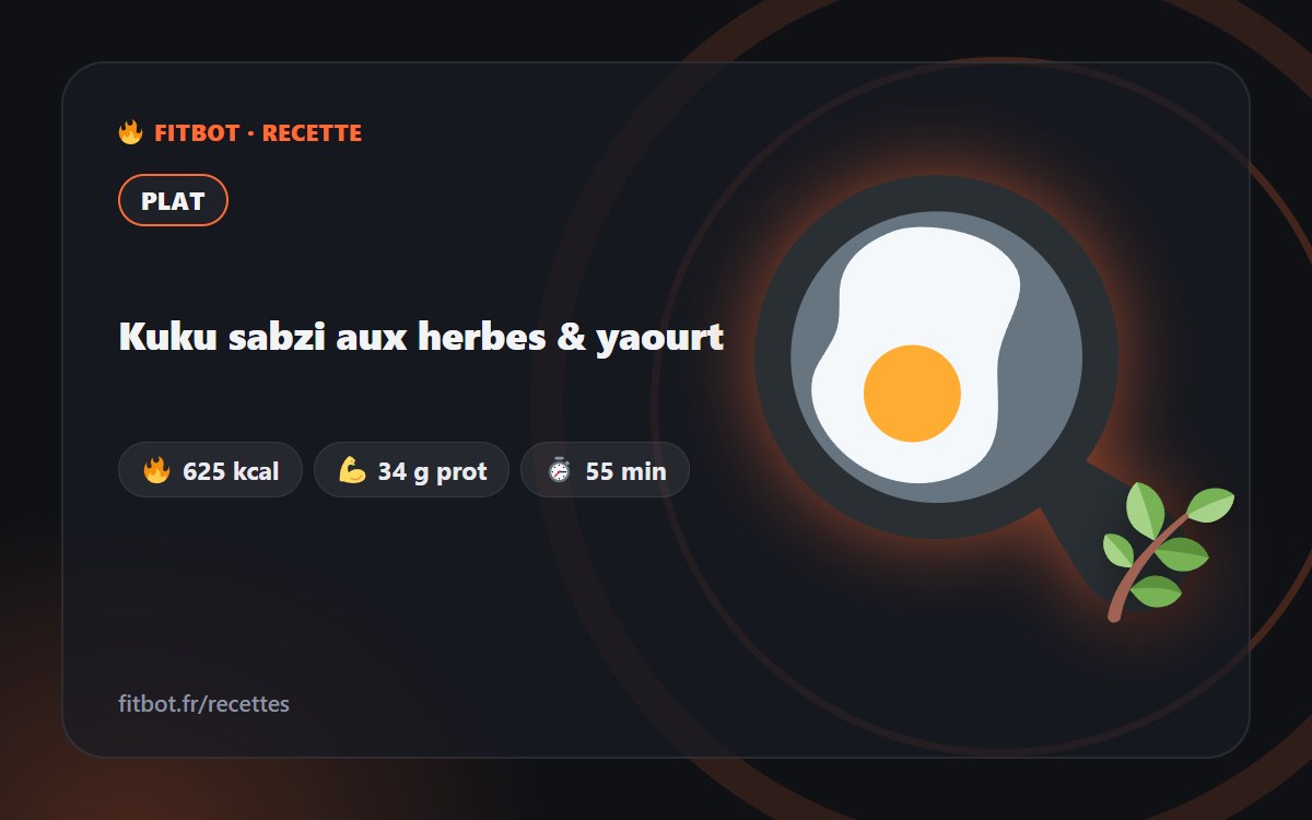 Kuku sabzi aux herbes & yaourt