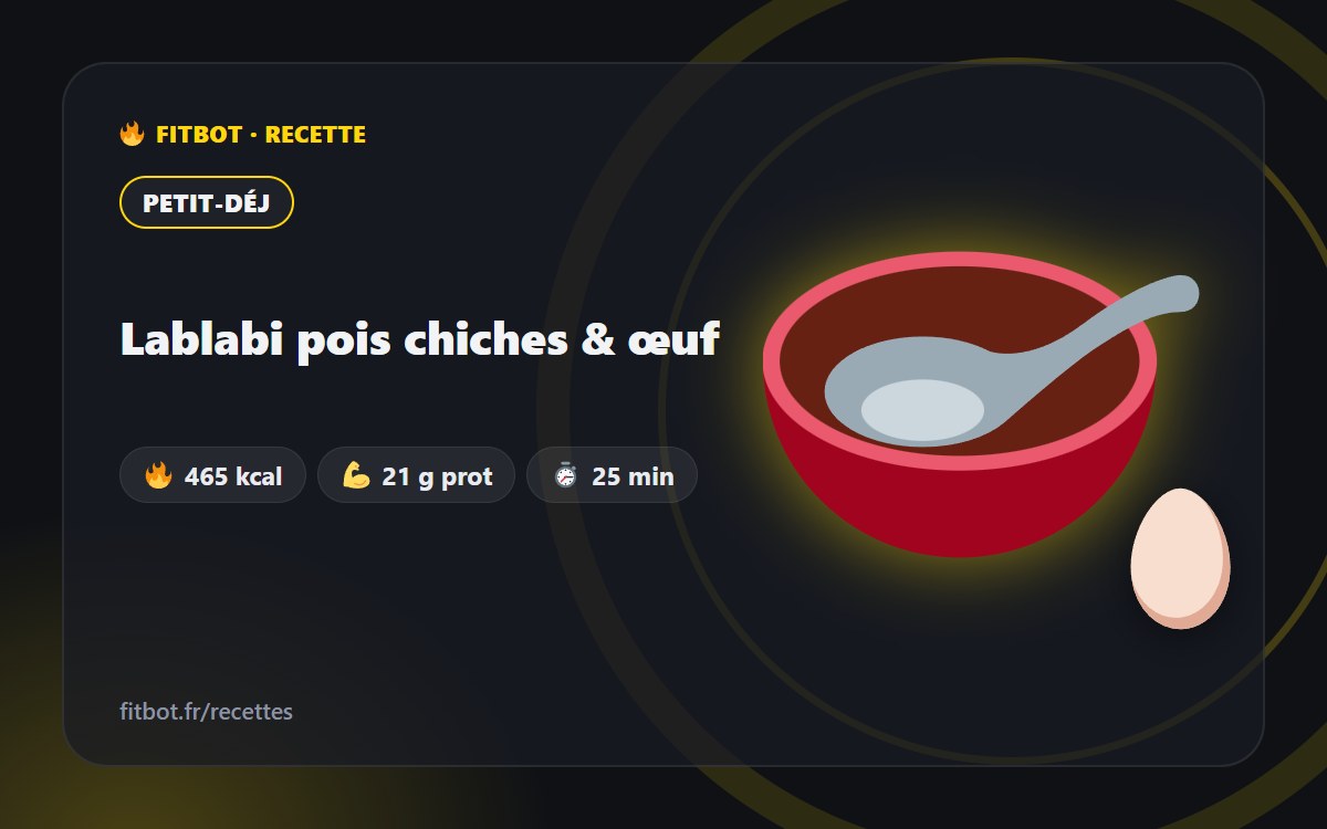 Lablabi pois chiches & œuf