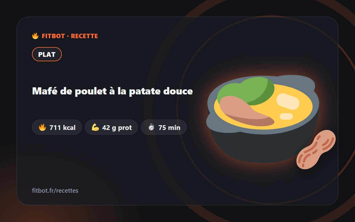Mafé de poulet à la patate douce