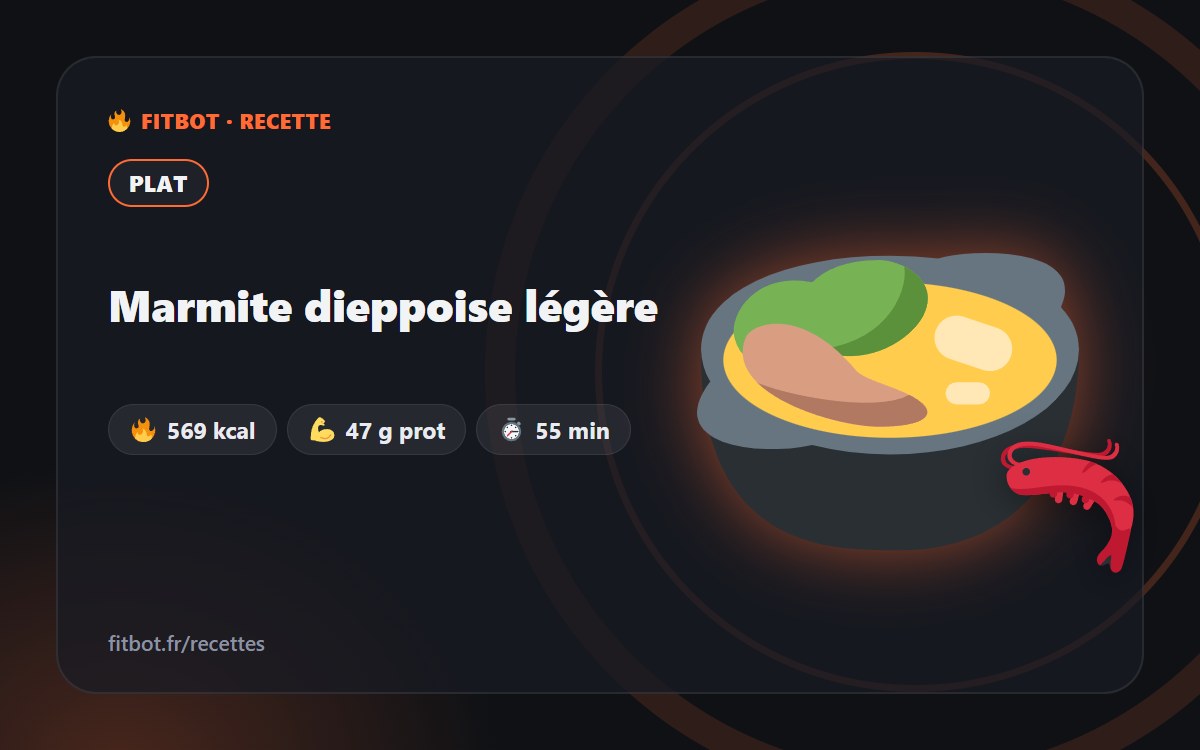 Marmite dieppoise ligera (guiso normando de pescado y marisco)