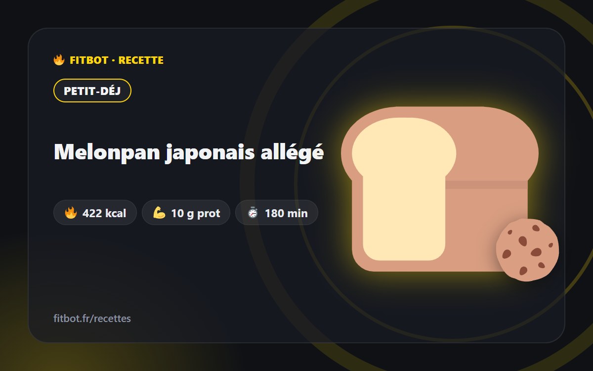 Melonpan japonais allégé
