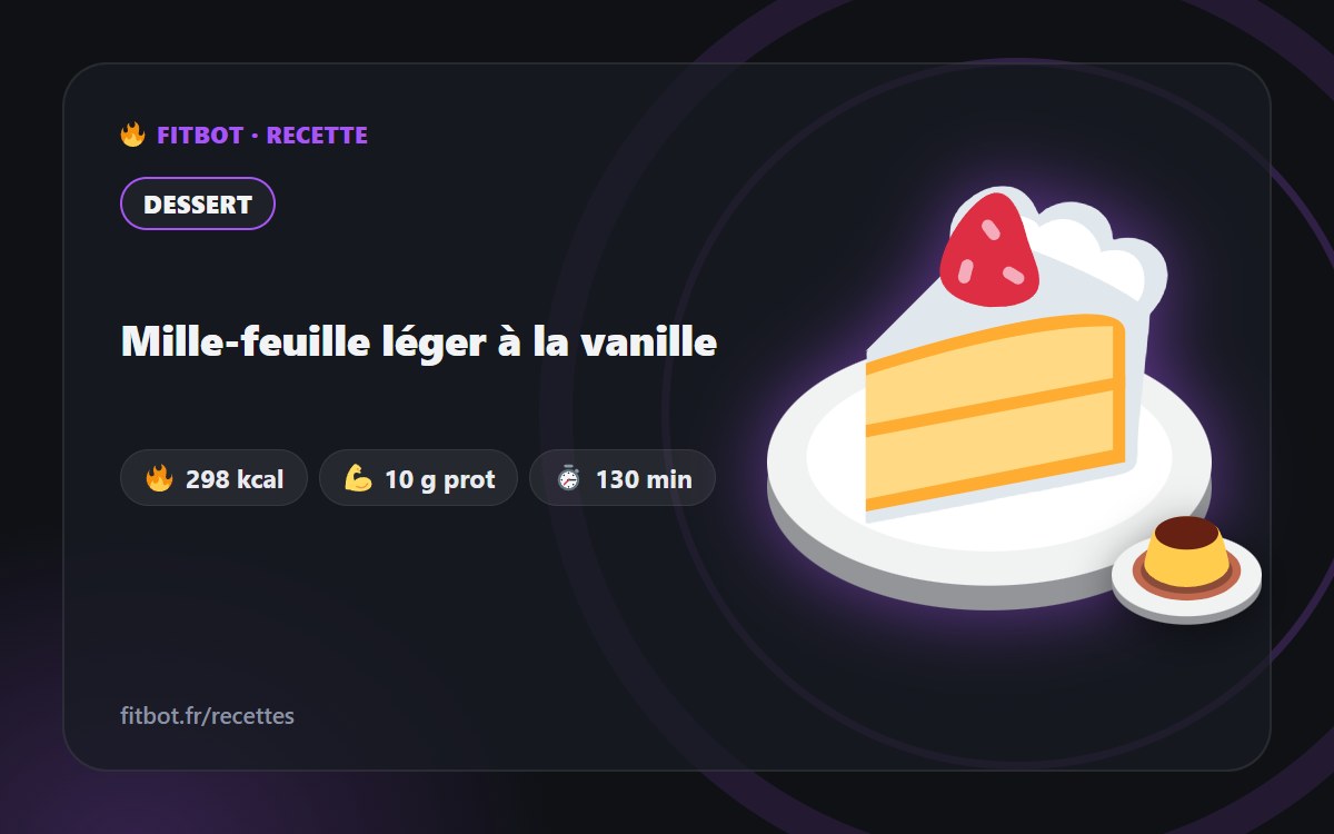 Mille-feuille léger à la vanille