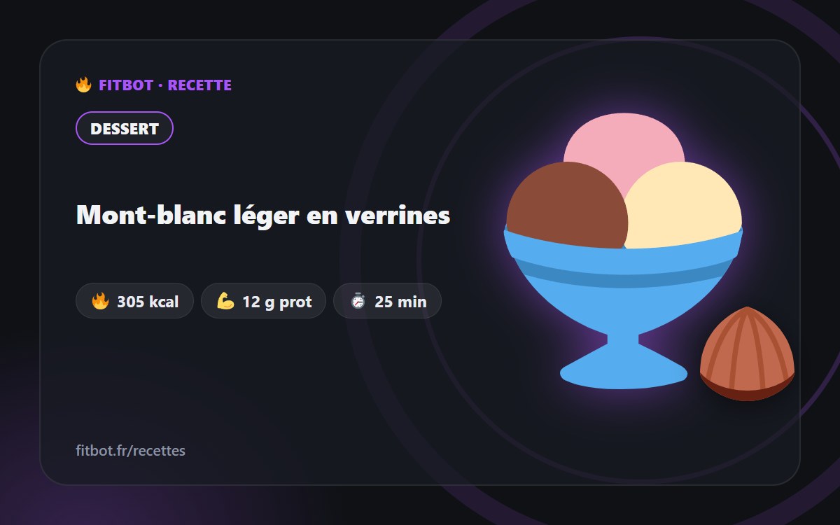 Mont-blanc léger en verrines
