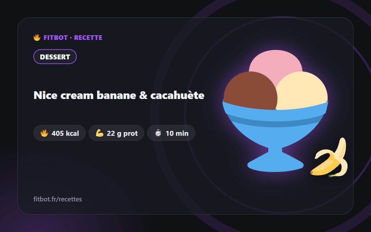 Nice cream banane & cacahuète