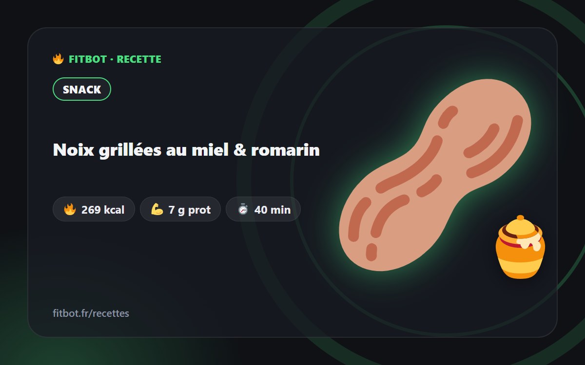 Noix grillées au miel & romarin