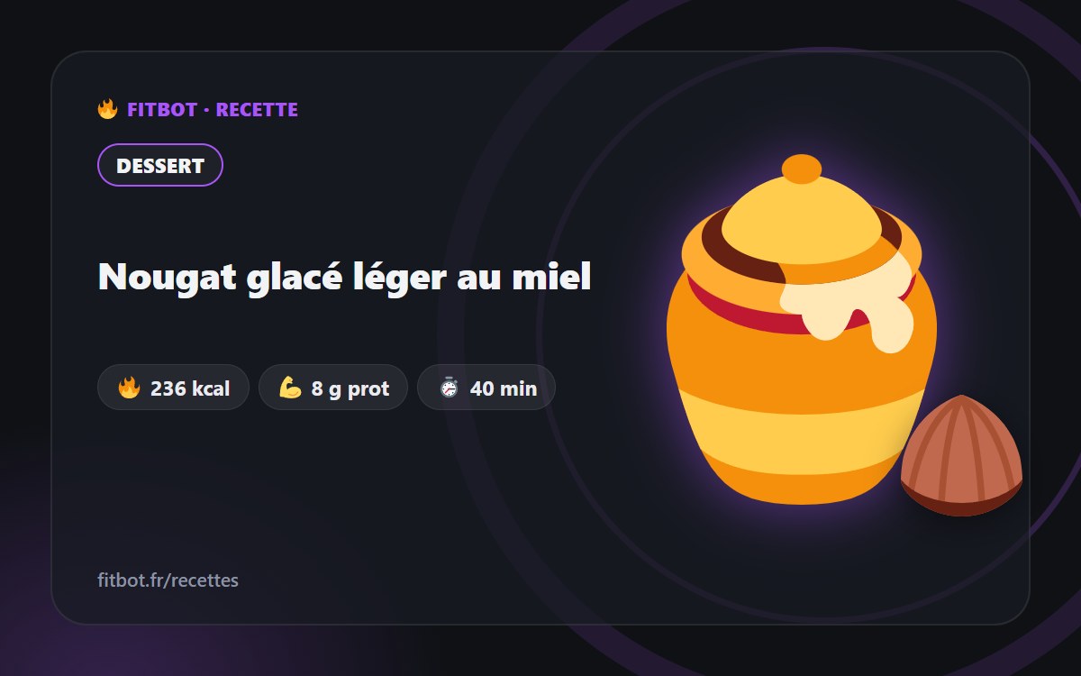 Leichtes Nougat glacé mit Honig