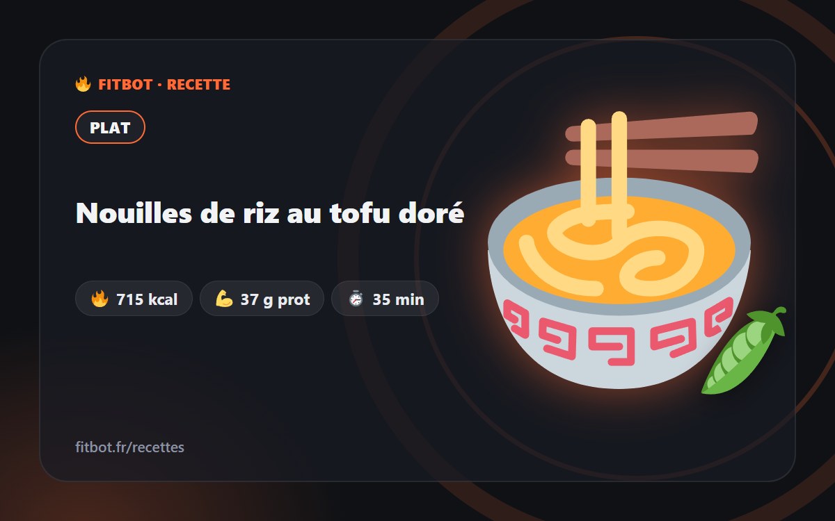 Nouilles de riz au tofu doré