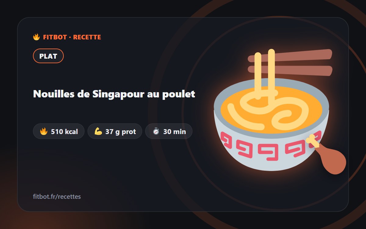 Nouilles de Singapour au poulet