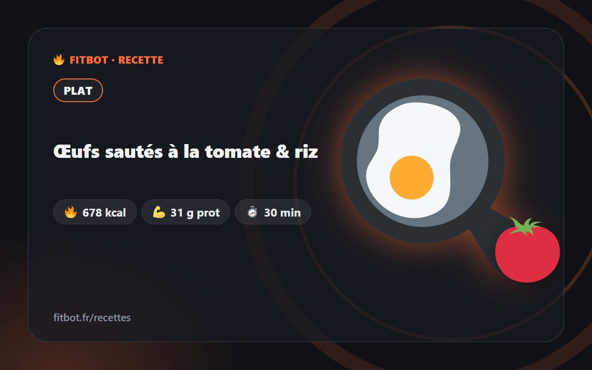 Œufs sautés à la tomate & riz