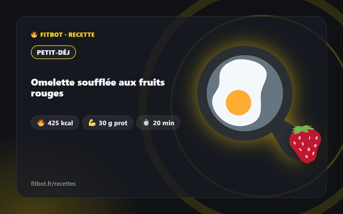 Omelette soufflée aux fruits rouges