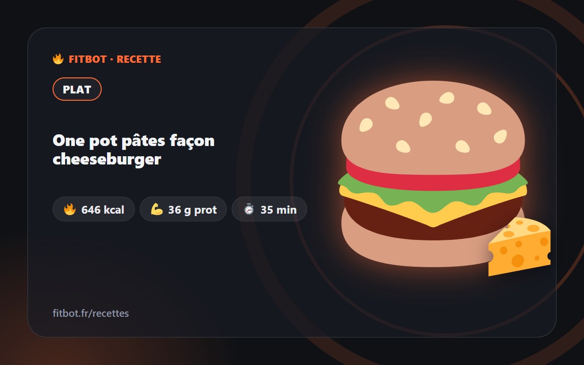 One pot pâtes façon cheeseburger