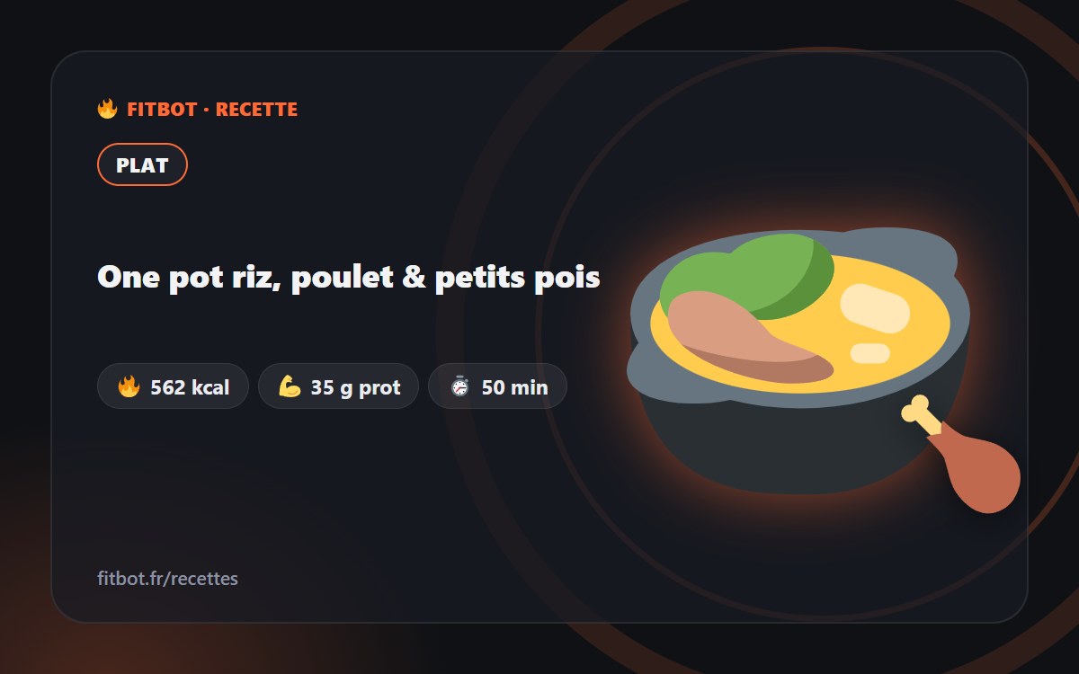 One pot riz, poulet & petits pois