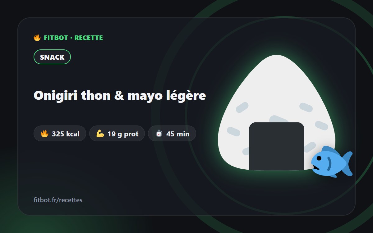 Onigiri thon & mayo légère