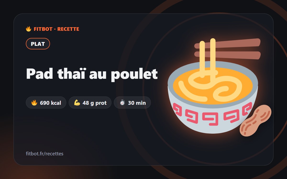 Pad thaï au poulet