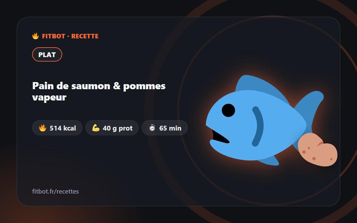 Pain de saumon & pommes vapeur