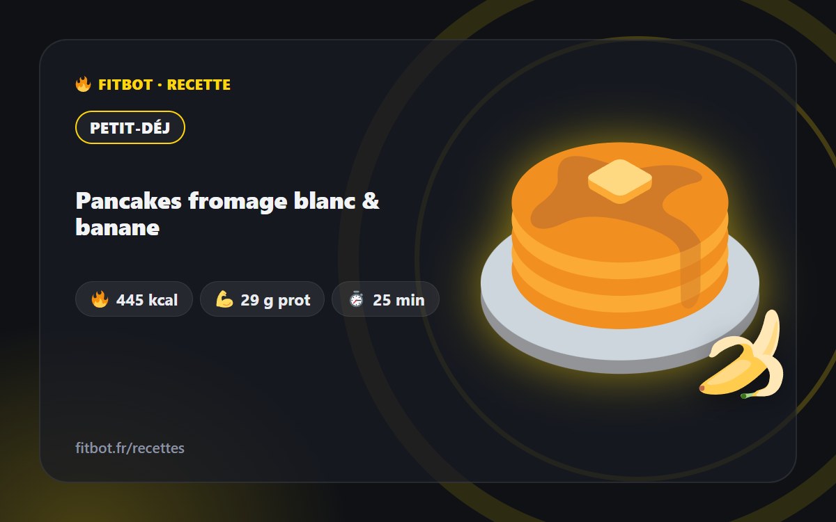 Pancakes fromage blanc & banane