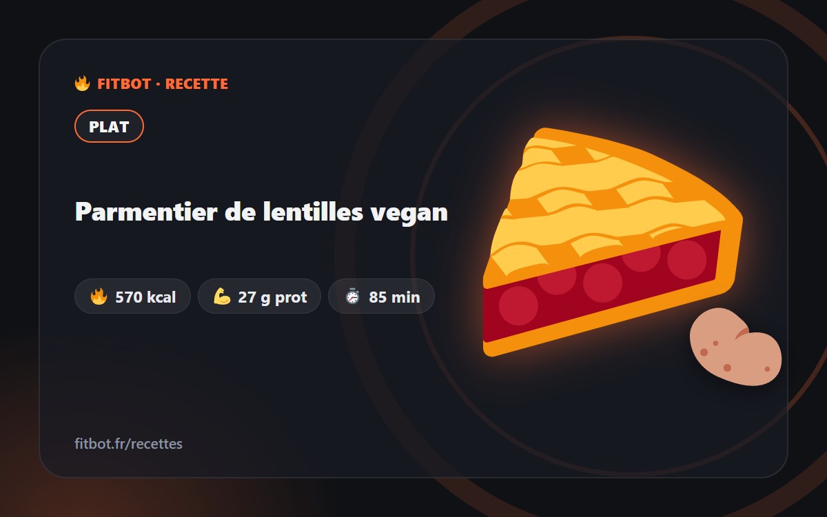 Parmentier de lentilles vegan