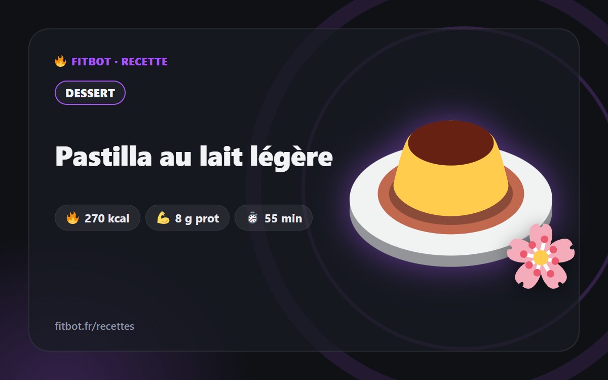 Pastilla au lait légère