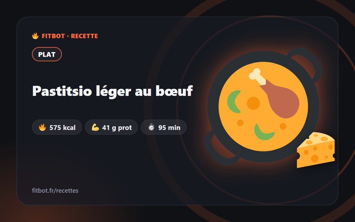 Pastitsio léger au bœuf