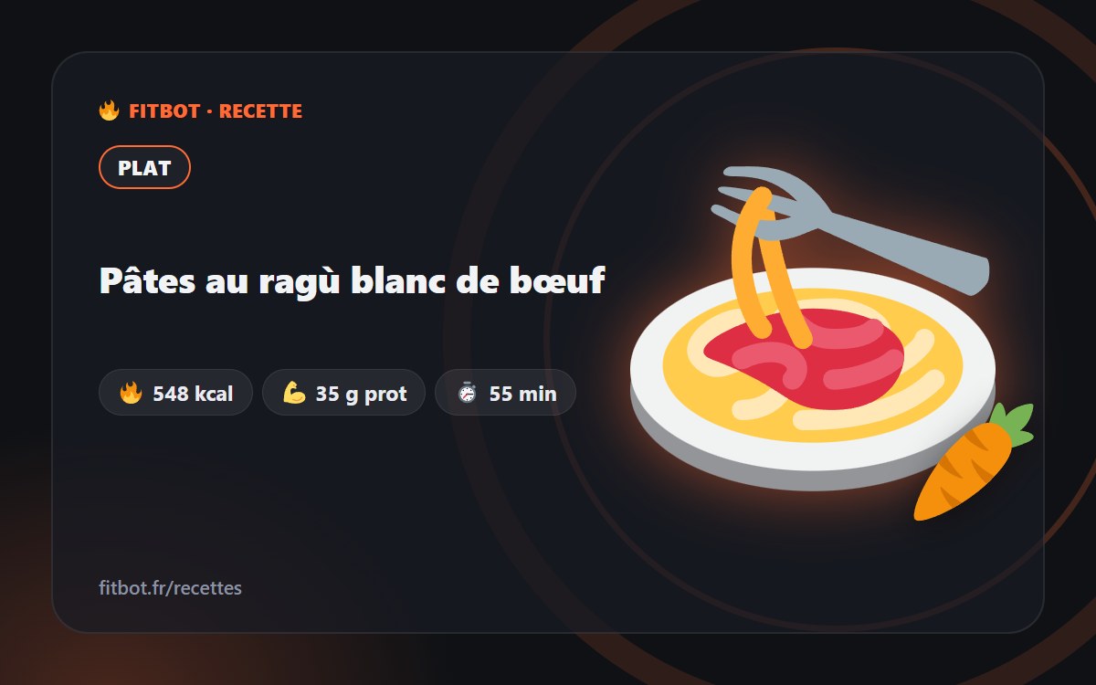Pâtes au ragù blanc de bœuf