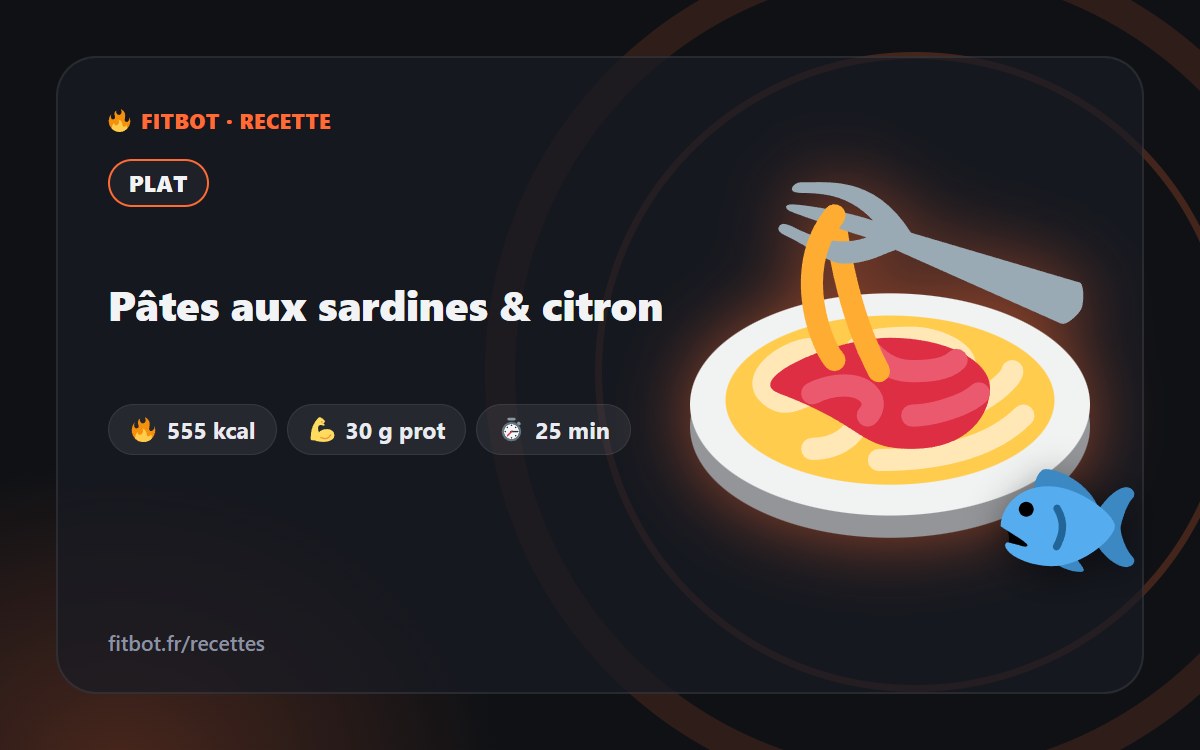 Pâtes aux sardines & citron