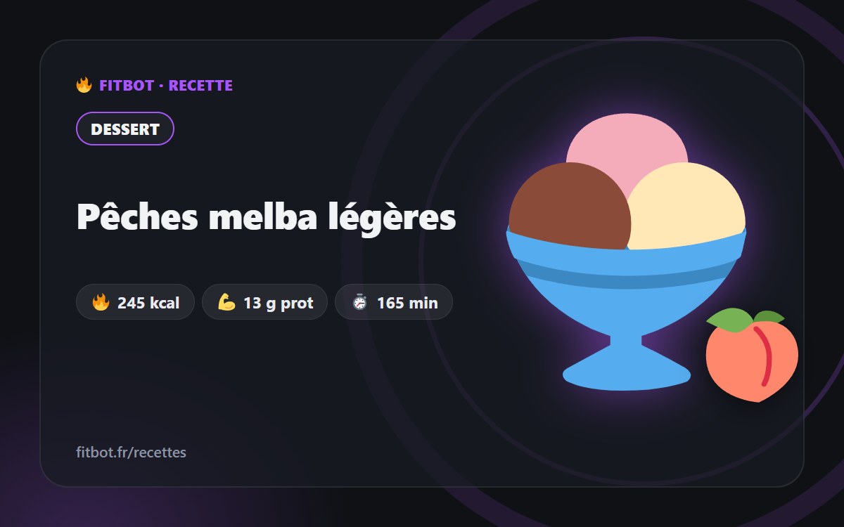 Pêches melba légères