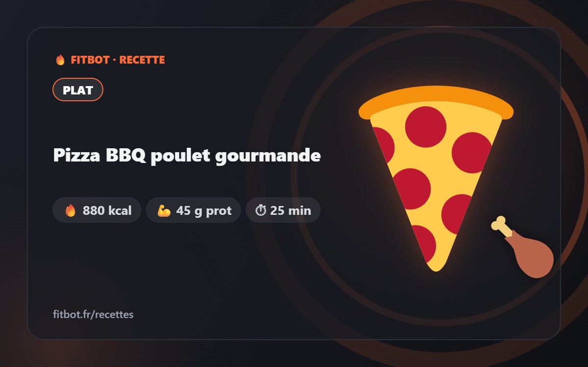 Pizza BBQ poulet gourmande