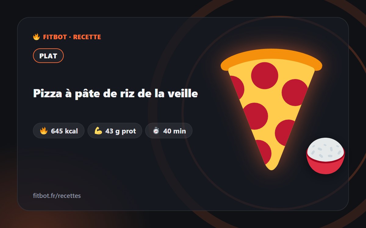 Pizza à pâte de riz de la veille