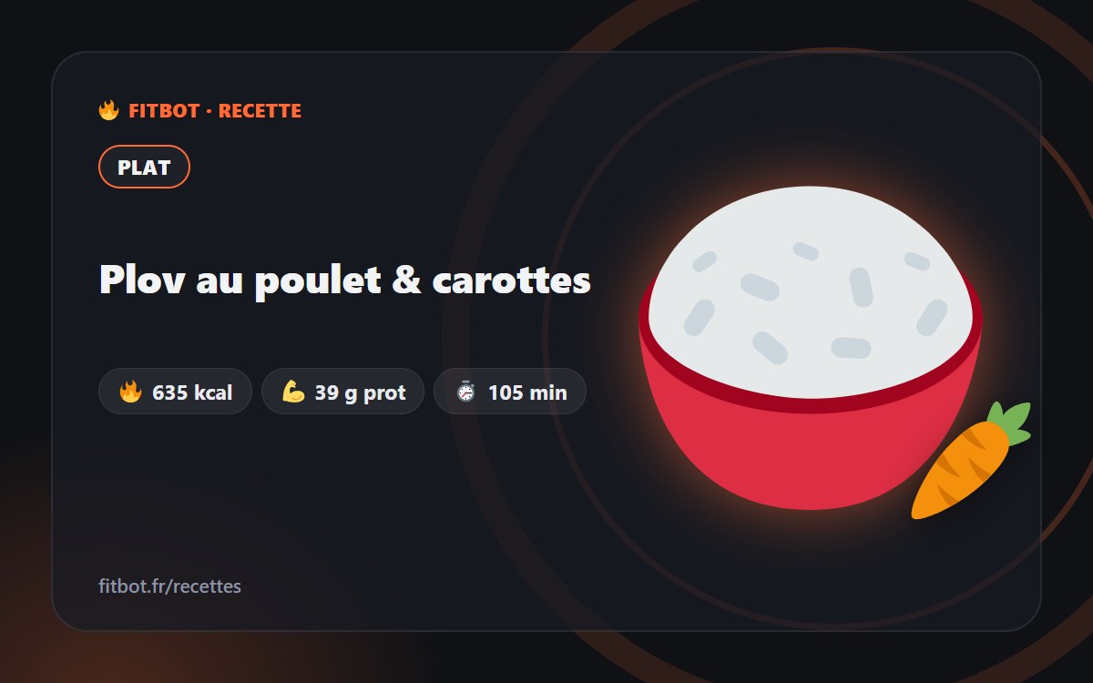 Plov au poulet & carottes