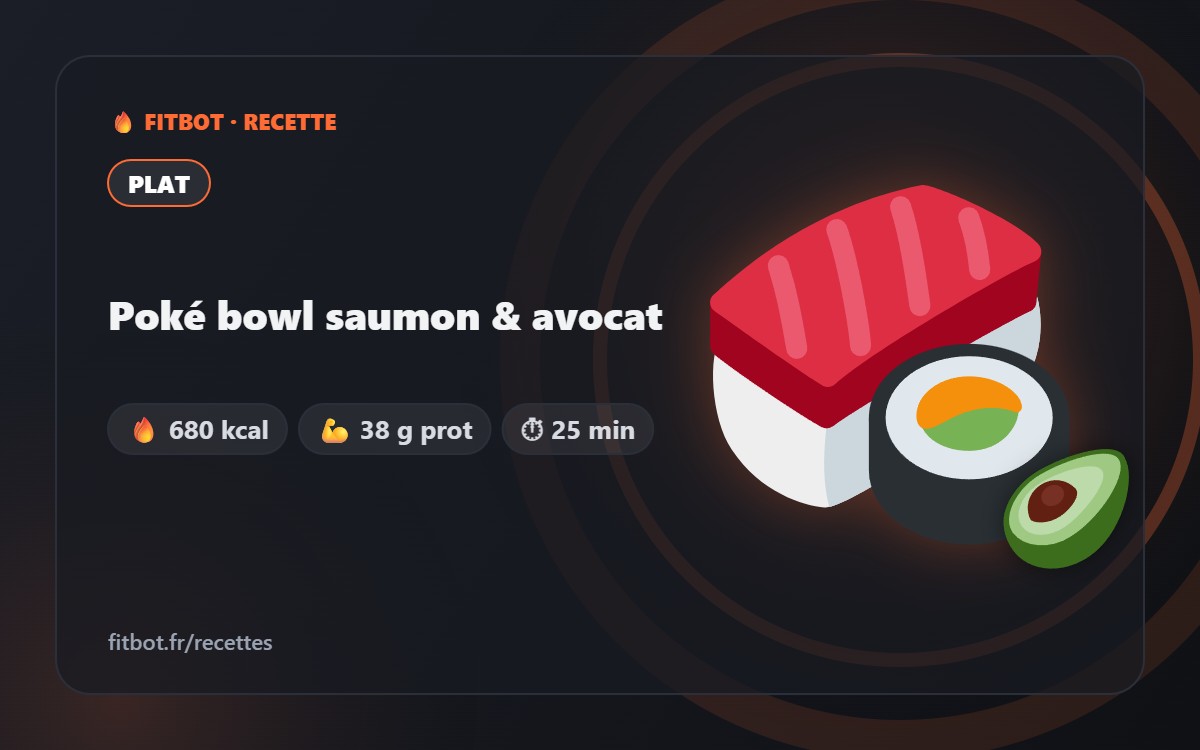 Poké bowl saumon & avocat