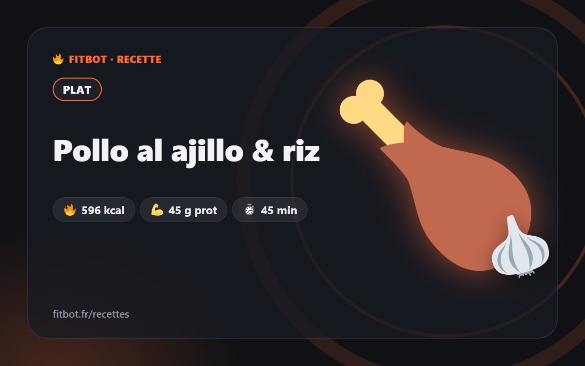 Pollo al ajillo & riz