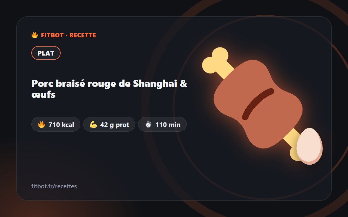 Rotgeschmortes Schweinefleisch aus Shanghai & Eier