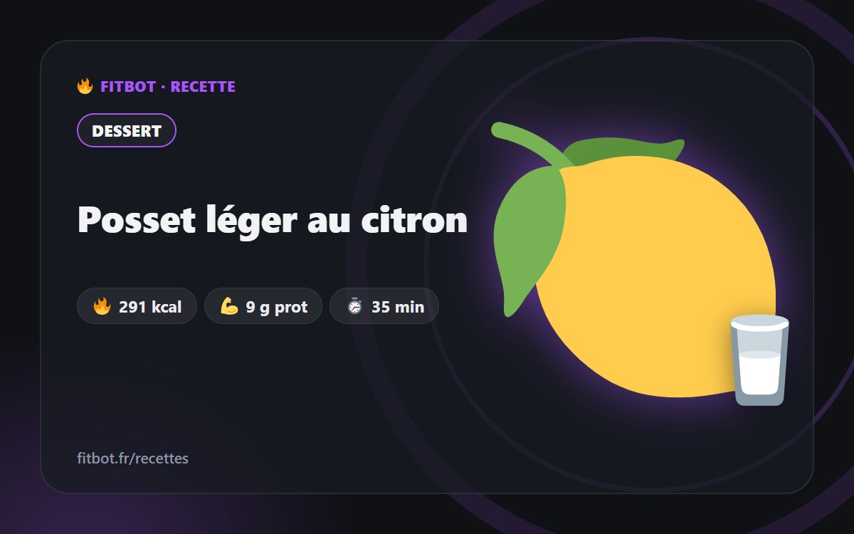 Posset léger au citron
