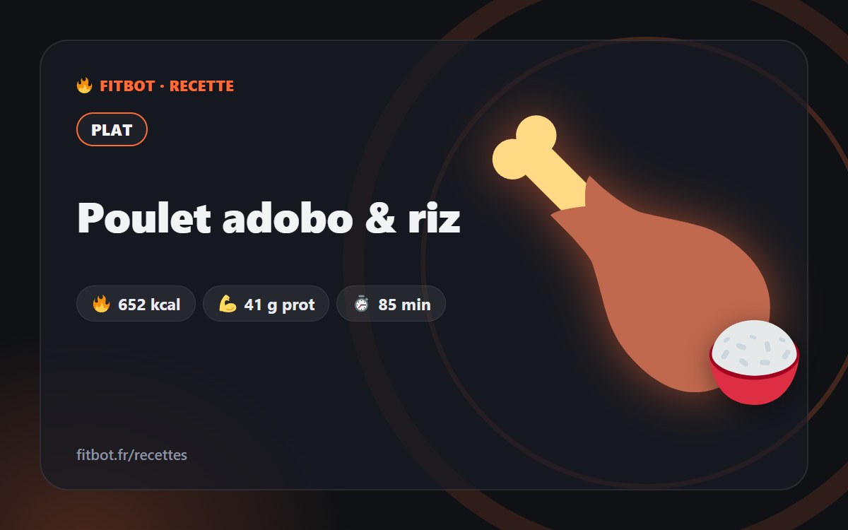 Poulet adobo & riz
