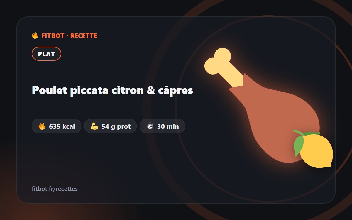 Poulet piccata citron & câpres